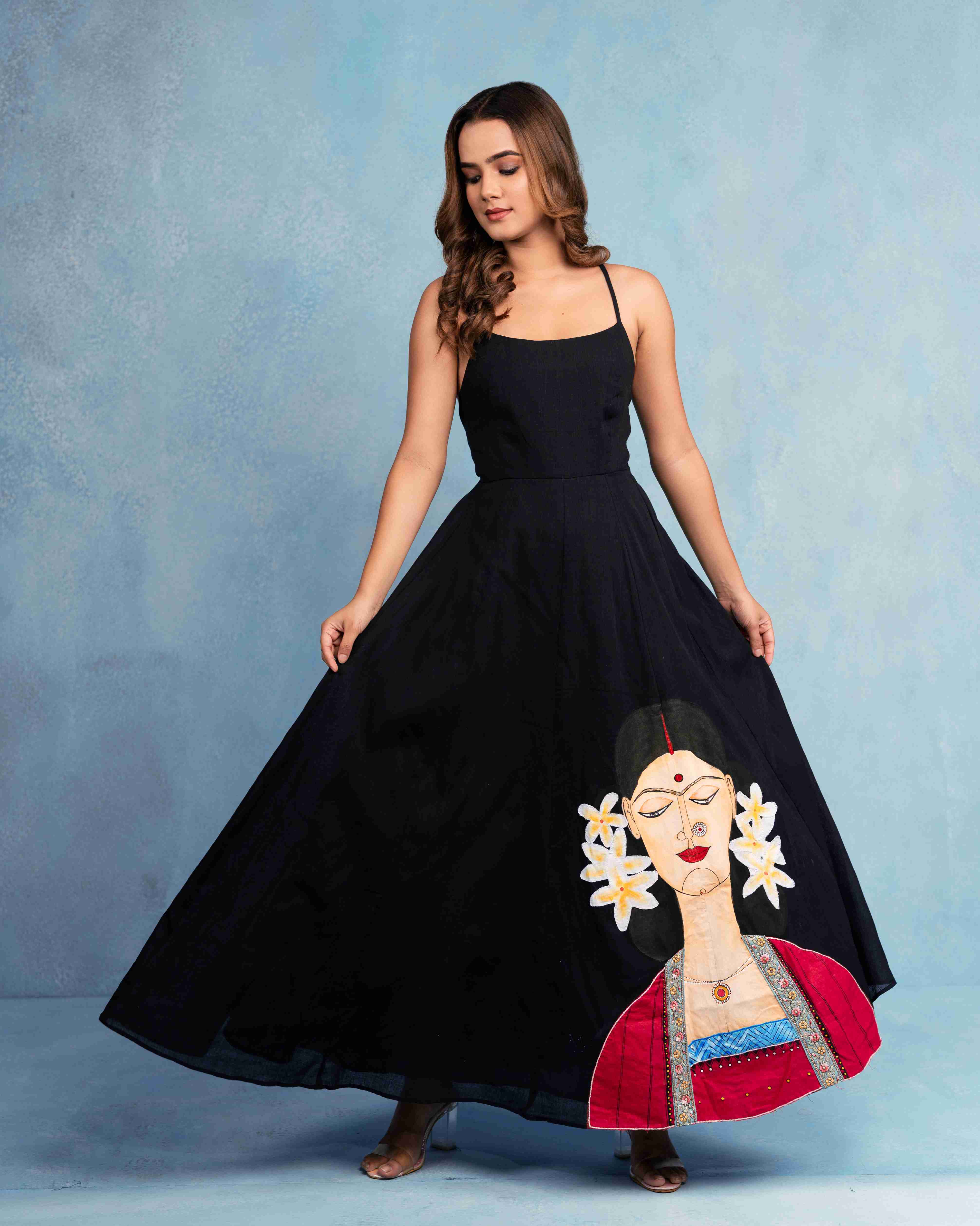 HAND-PAINTED COTTON SUMMER DRESS
